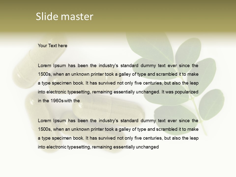 Herbal Tropical Fresh PowerPoint Template