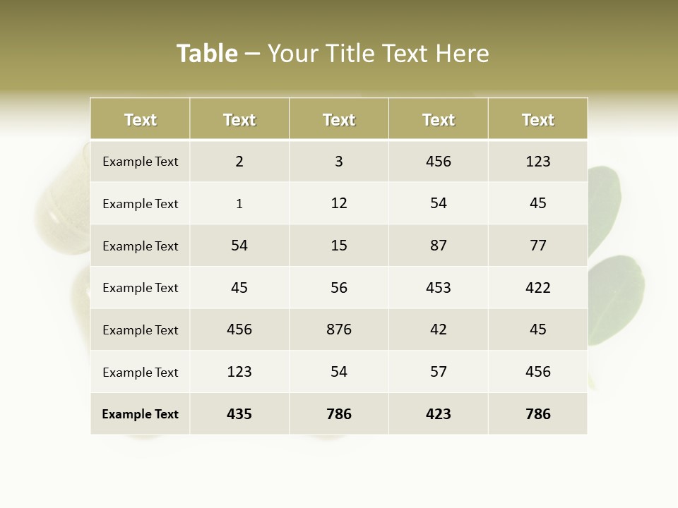 Herbal Tropical Fresh PowerPoint Template