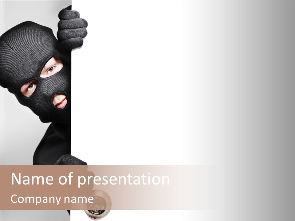 House Crime Housebreaker PowerPoint Template