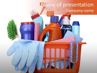 Atomizer Plastic Cleaner PowerPoint Template