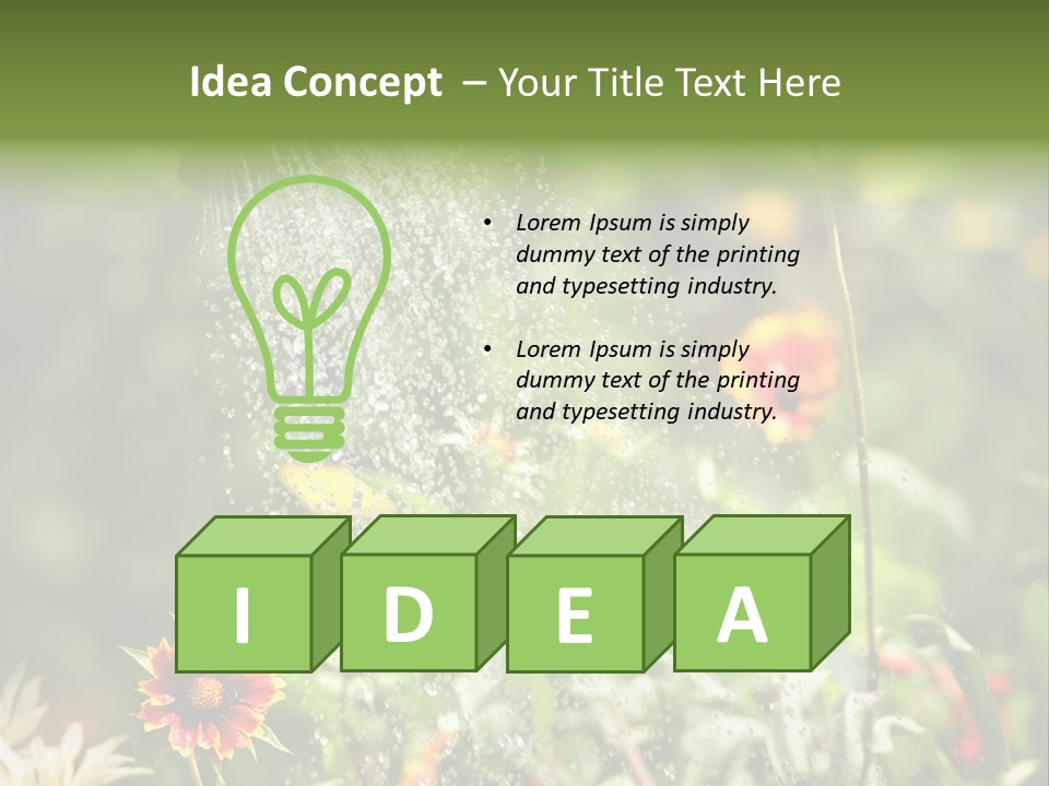 Outside Can Green PowerPoint Template