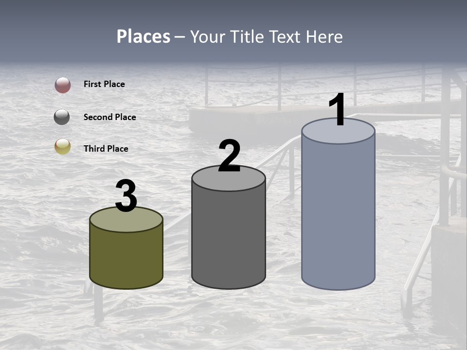 Climate Change Wave Sea Level Rise PowerPoint Template