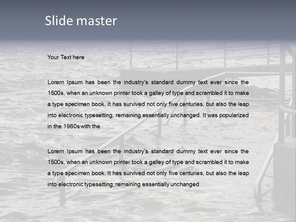 Climate Change Wave Sea Level Rise PowerPoint Template