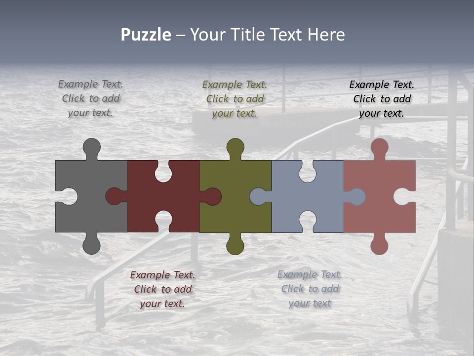 Climate Change Wave Sea Level Rise PowerPoint Template
