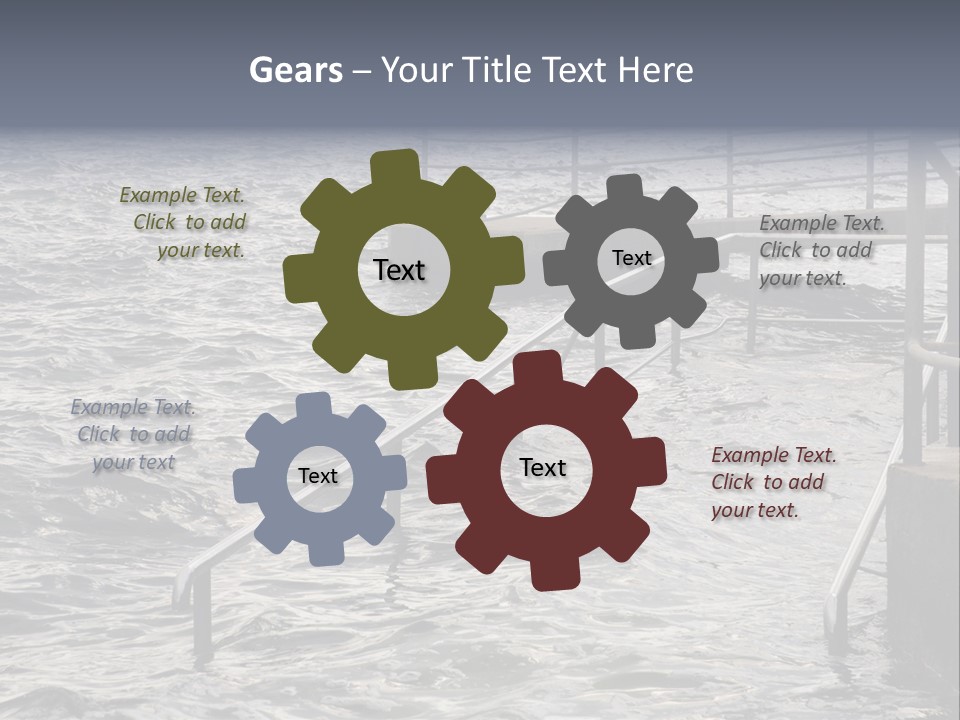 Climate Change Wave Sea Level Rise PowerPoint Template