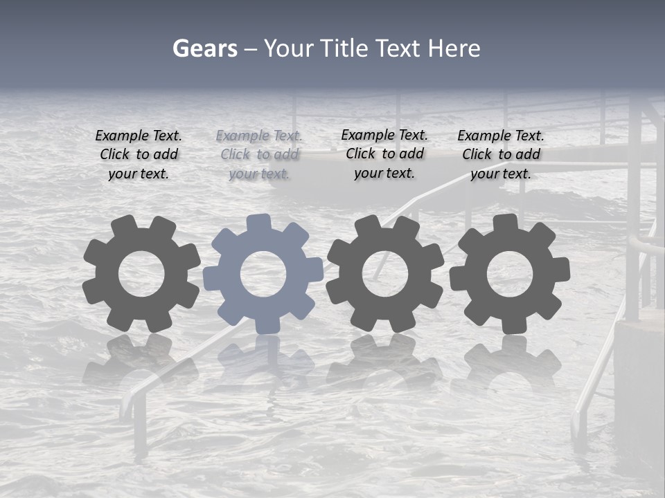 Climate Change Wave Sea Level Rise PowerPoint Template