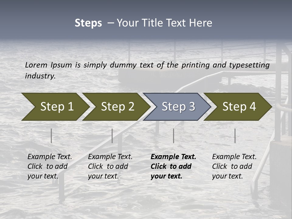 Climate Change Wave Sea Level Rise PowerPoint Template