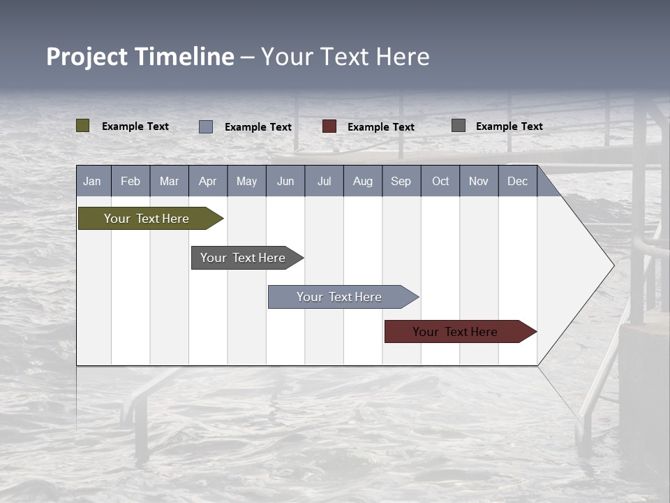Climate Change Wave Sea Level Rise PowerPoint Template