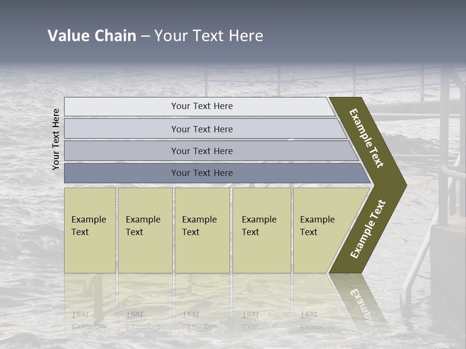Climate Change Wave Sea Level Rise PowerPoint Template