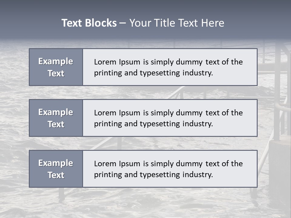 Climate Change Wave Sea Level Rise PowerPoint Template