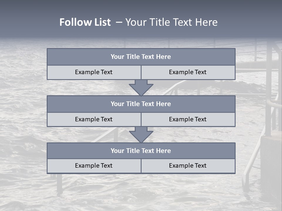 Climate Change Wave Sea Level Rise PowerPoint Template