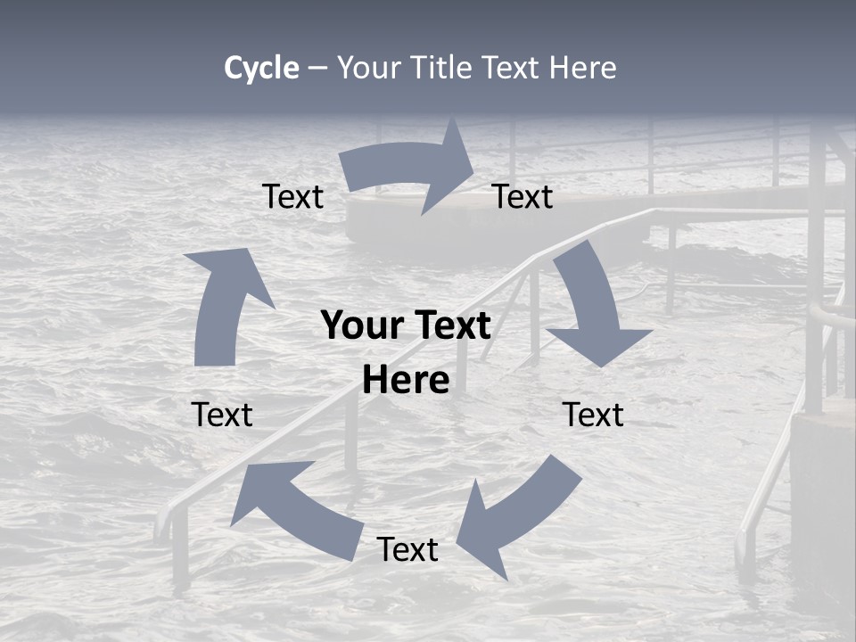 Climate Change Wave Sea Level Rise PowerPoint Template