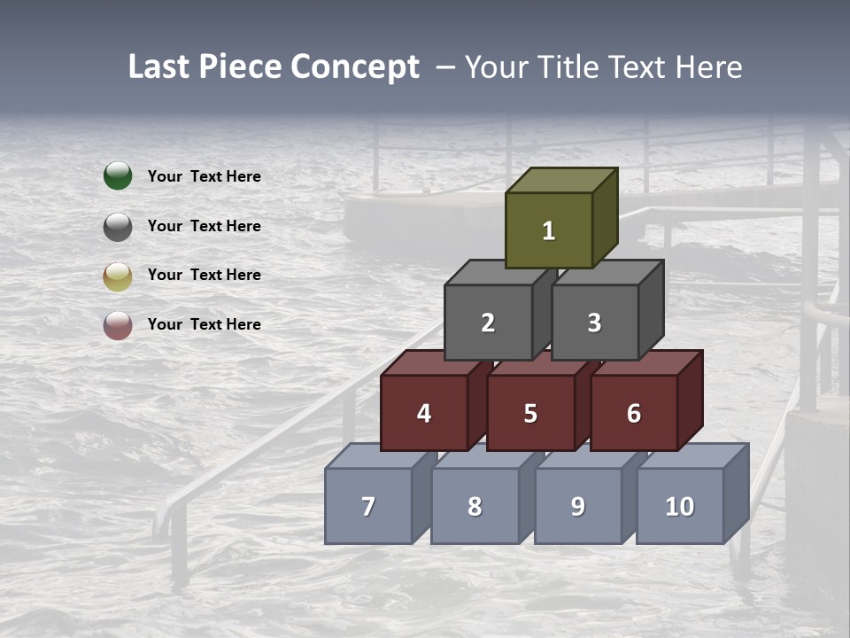 Climate Change Wave Sea Level Rise PowerPoint Template
