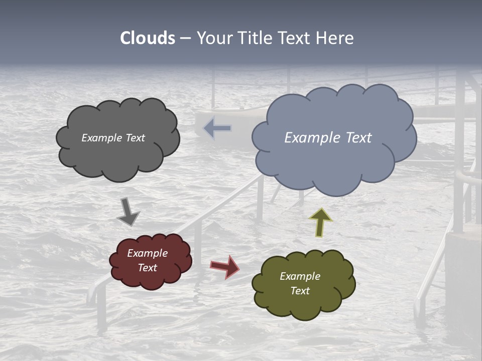 Climate Change Wave Sea Level Rise PowerPoint Template