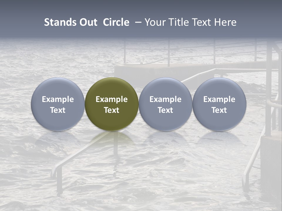 Climate Change Wave Sea Level Rise PowerPoint Template