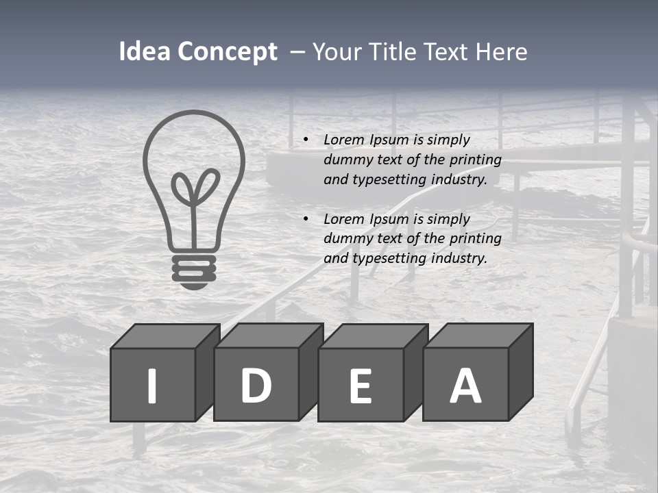 Climate Change Wave Sea Level Rise PowerPoint Template
