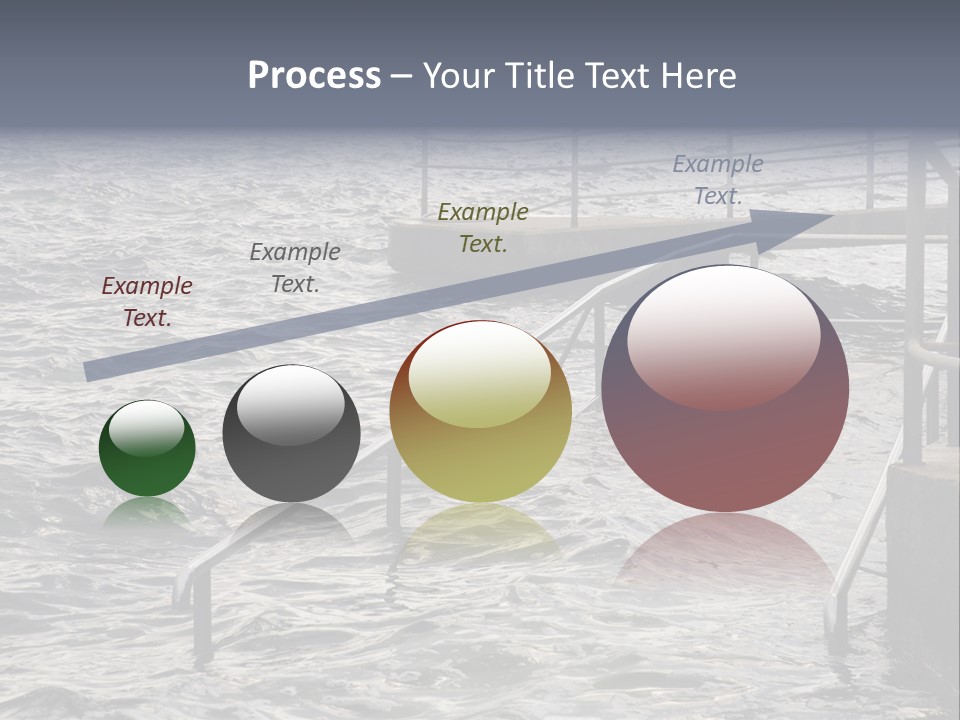 Climate Change Wave Sea Level Rise PowerPoint Template