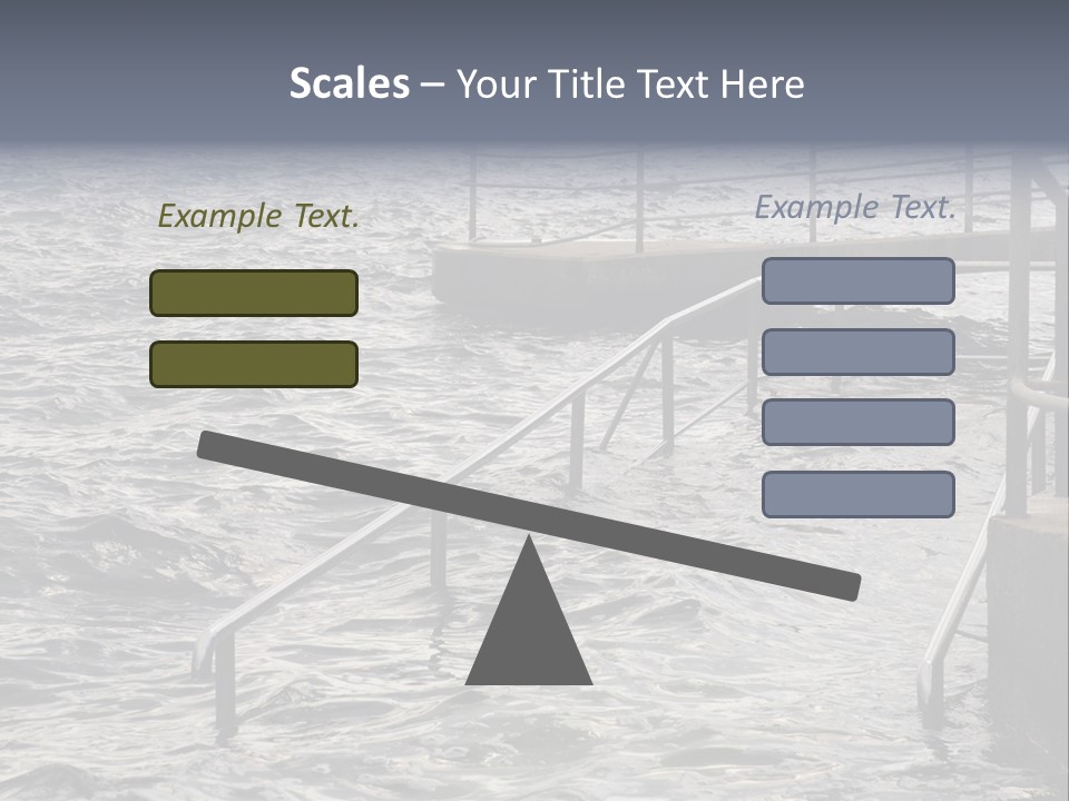 Climate Change Wave Sea Level Rise PowerPoint Template