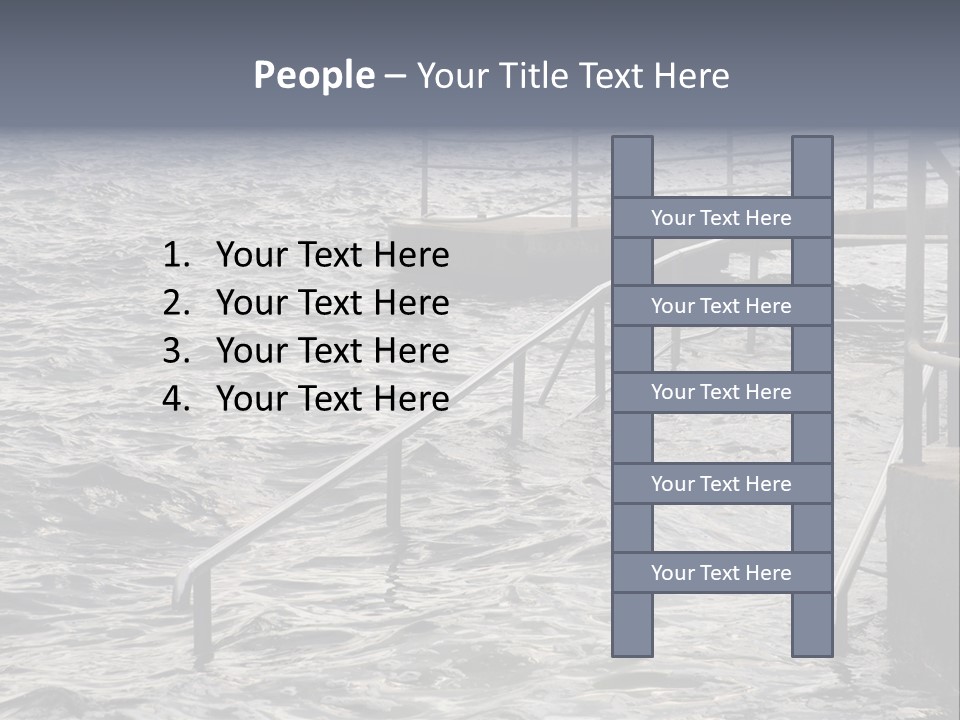 Climate Change Wave Sea Level Rise PowerPoint Template