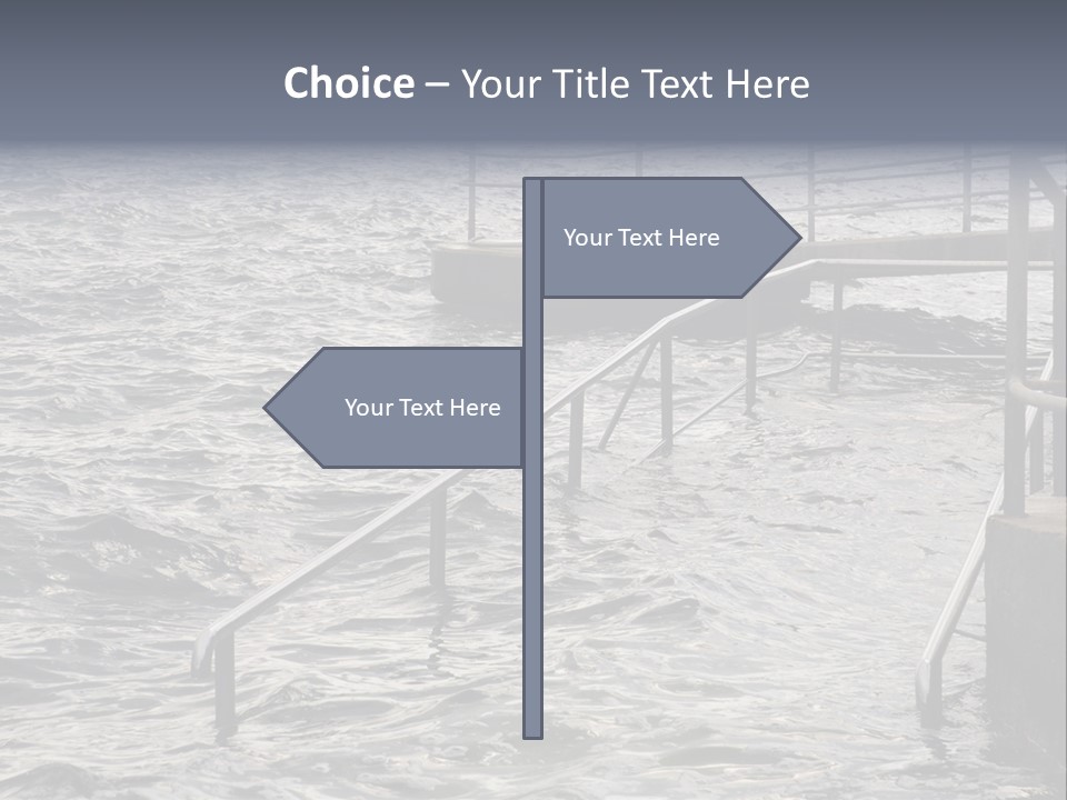 Climate Change Wave Sea Level Rise PowerPoint Template
