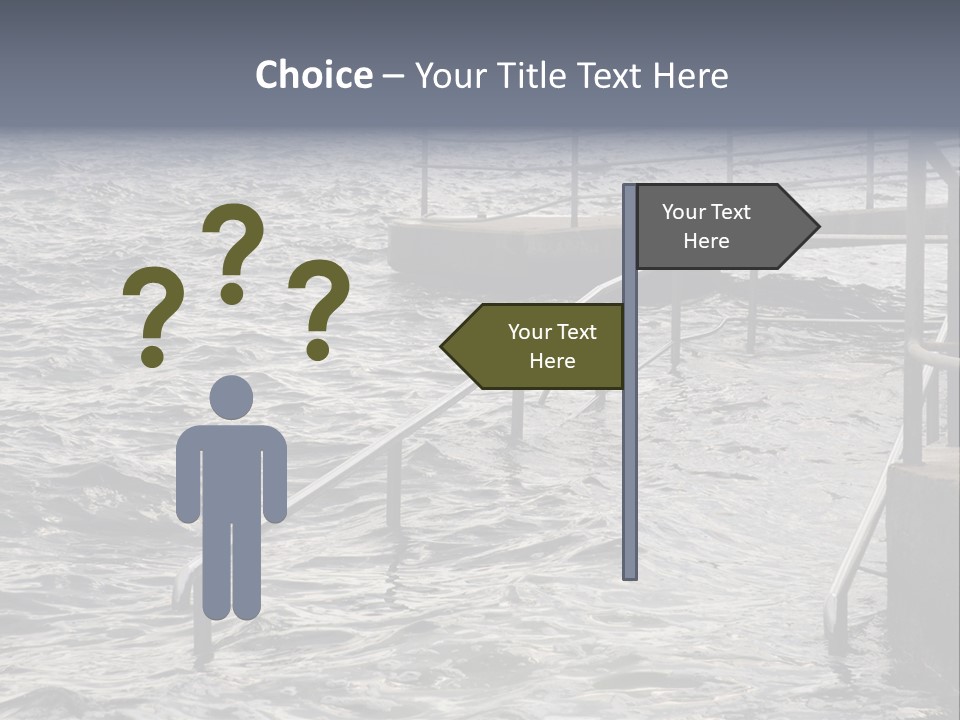 Climate Change Wave Sea Level Rise PowerPoint Template