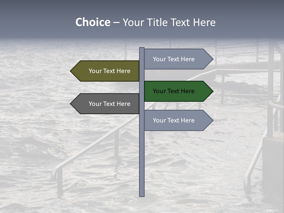Climate Change Wave Sea Level Rise PowerPoint Template