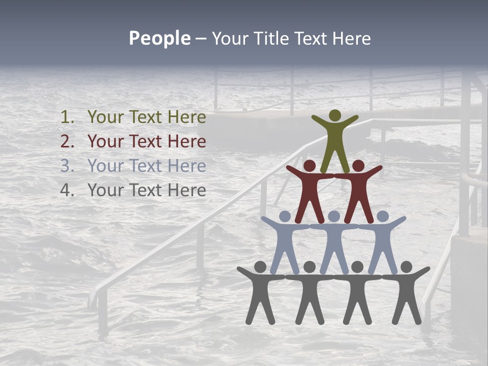 Climate Change Wave Sea Level Rise PowerPoint Template