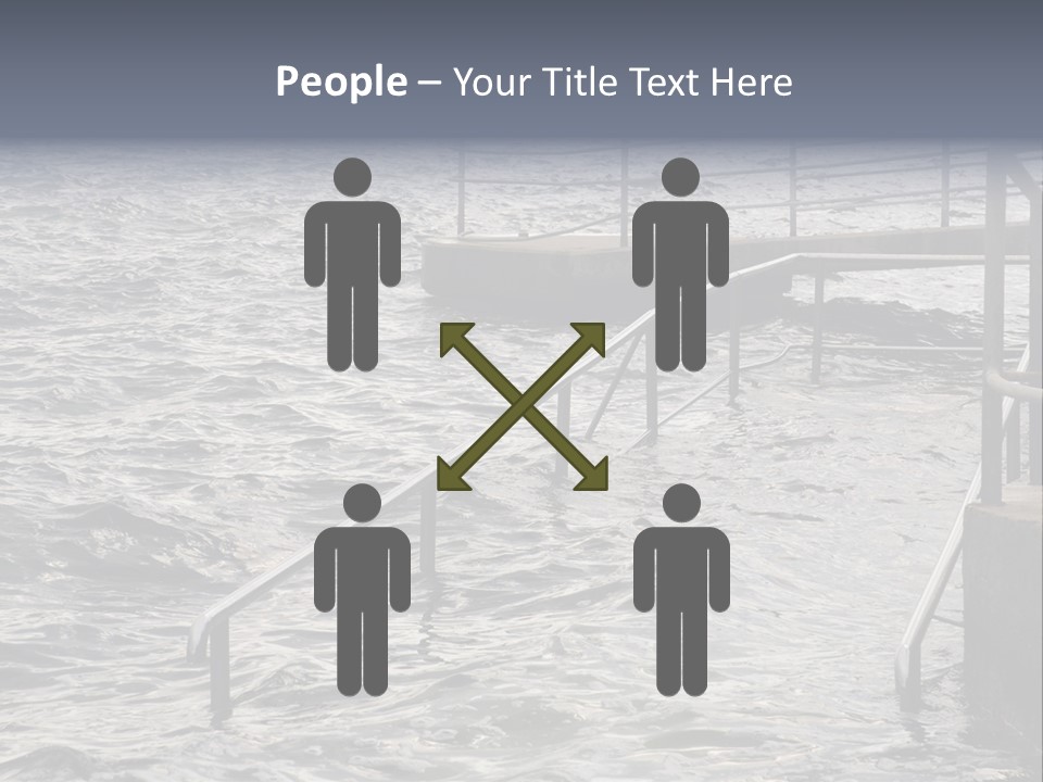 Climate Change Wave Sea Level Rise PowerPoint Template