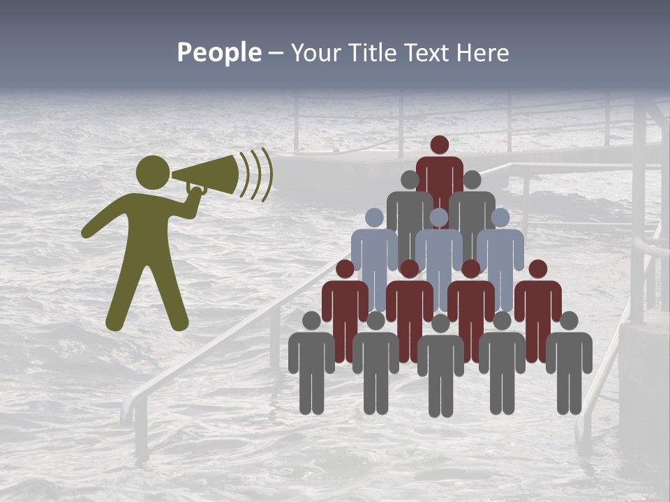 Climate Change Wave Sea Level Rise PowerPoint Template