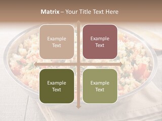 A Dish Of Rice With Tomatoes And Parsley PowerPoint Template