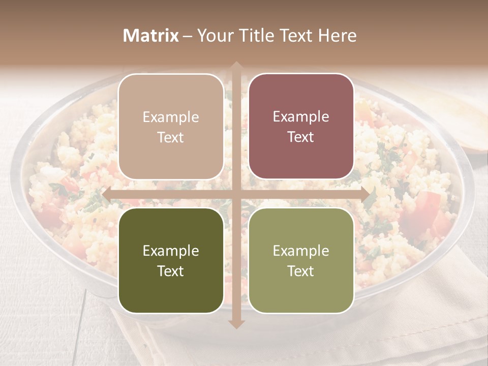 A Dish Of Rice With Tomatoes And Parsley PowerPoint Template