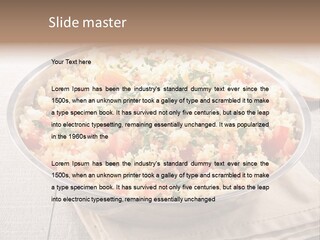 A Dish Of Rice With Tomatoes And Parsley PowerPoint Template