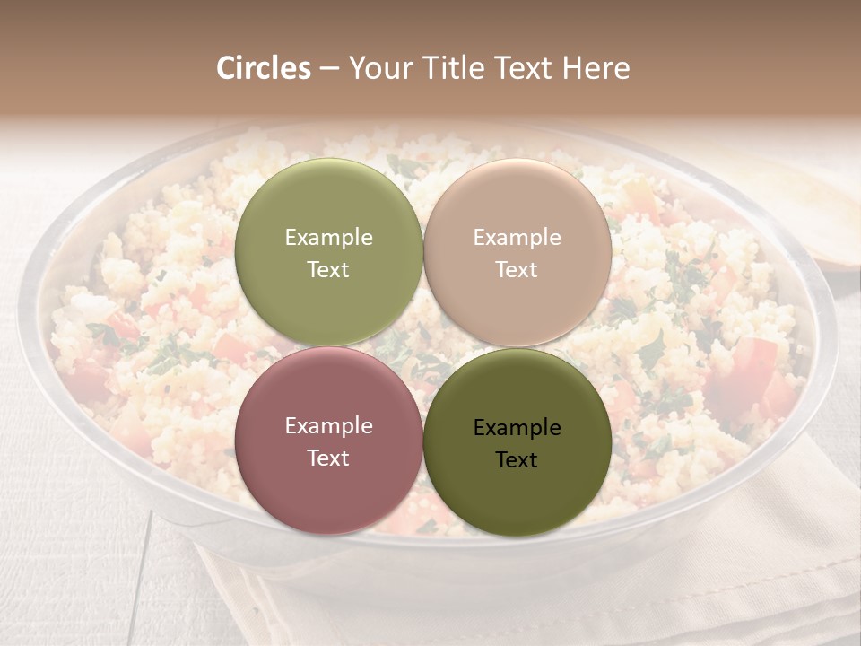 A Dish Of Rice With Tomatoes And Parsley PowerPoint Template