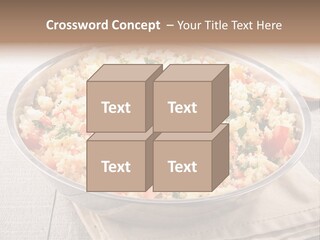 A Dish Of Rice With Tomatoes And Parsley PowerPoint Template