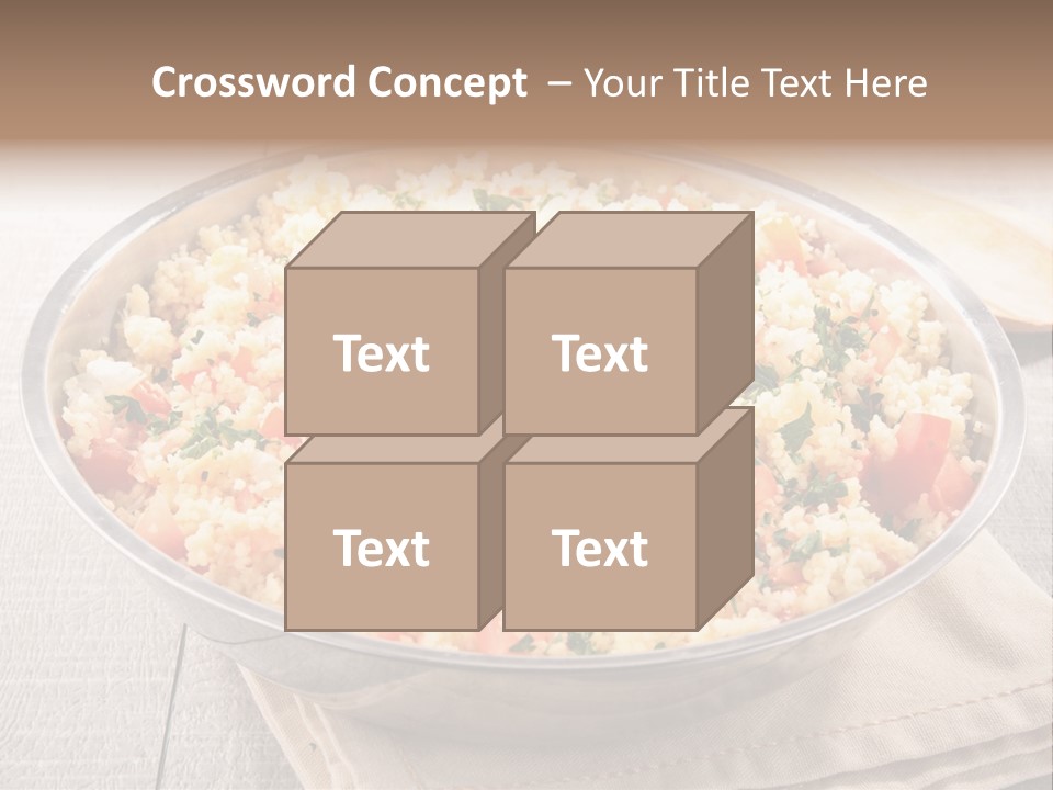 A Dish Of Rice With Tomatoes And Parsley PowerPoint Template