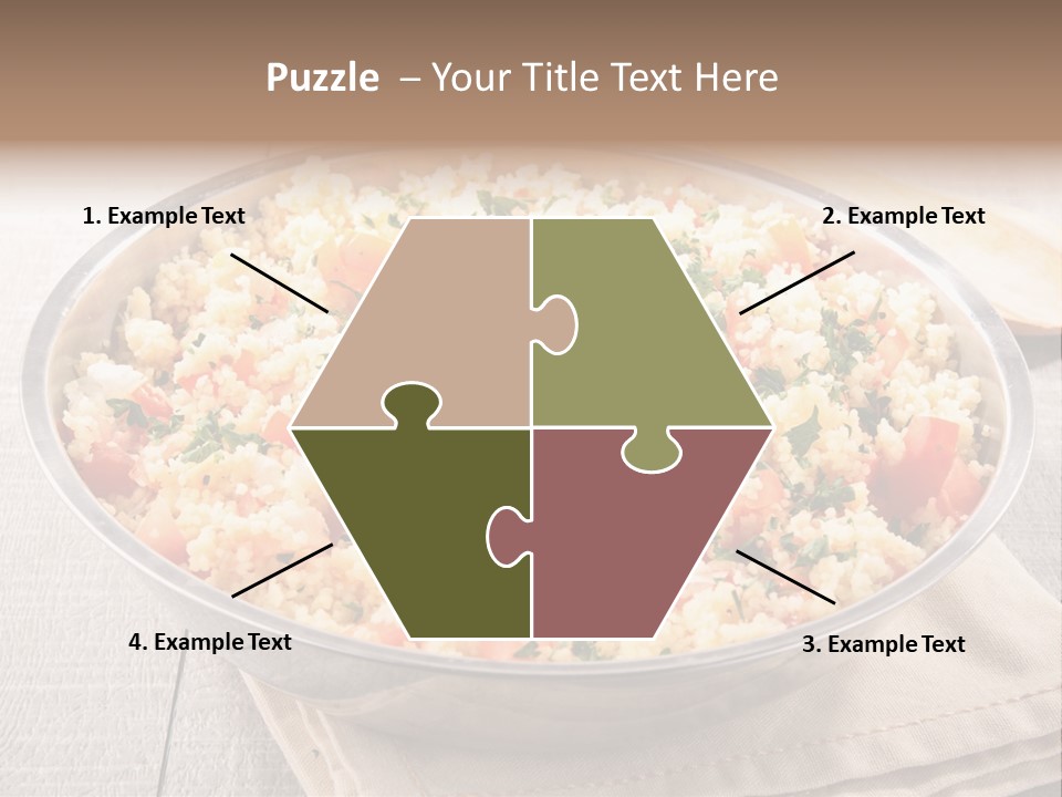 A Dish Of Rice With Tomatoes And Parsley PowerPoint Template