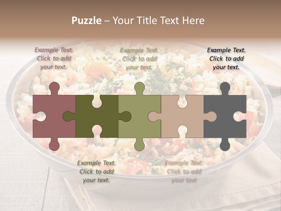 A Dish Of Rice With Tomatoes And Parsley PowerPoint Template