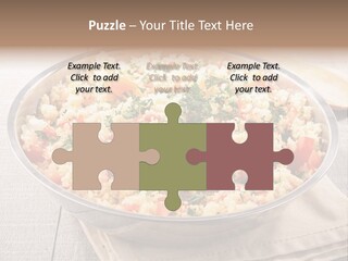 A Dish Of Rice With Tomatoes And Parsley PowerPoint Template