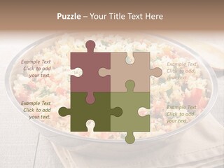 A Dish Of Rice With Tomatoes And Parsley PowerPoint Template