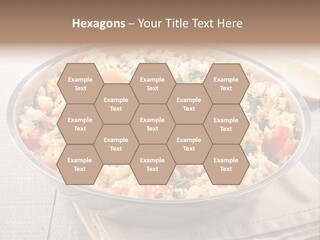 A Dish Of Rice With Tomatoes And Parsley PowerPoint Template