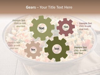 A Dish Of Rice With Tomatoes And Parsley PowerPoint Template