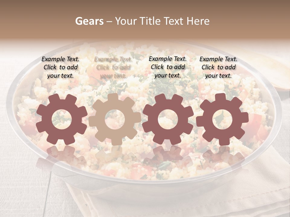 A Dish Of Rice With Tomatoes And Parsley PowerPoint Template