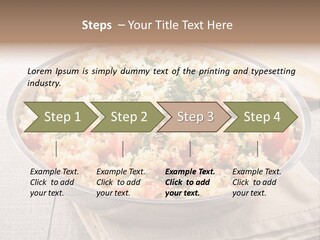 A Dish Of Rice With Tomatoes And Parsley PowerPoint Template