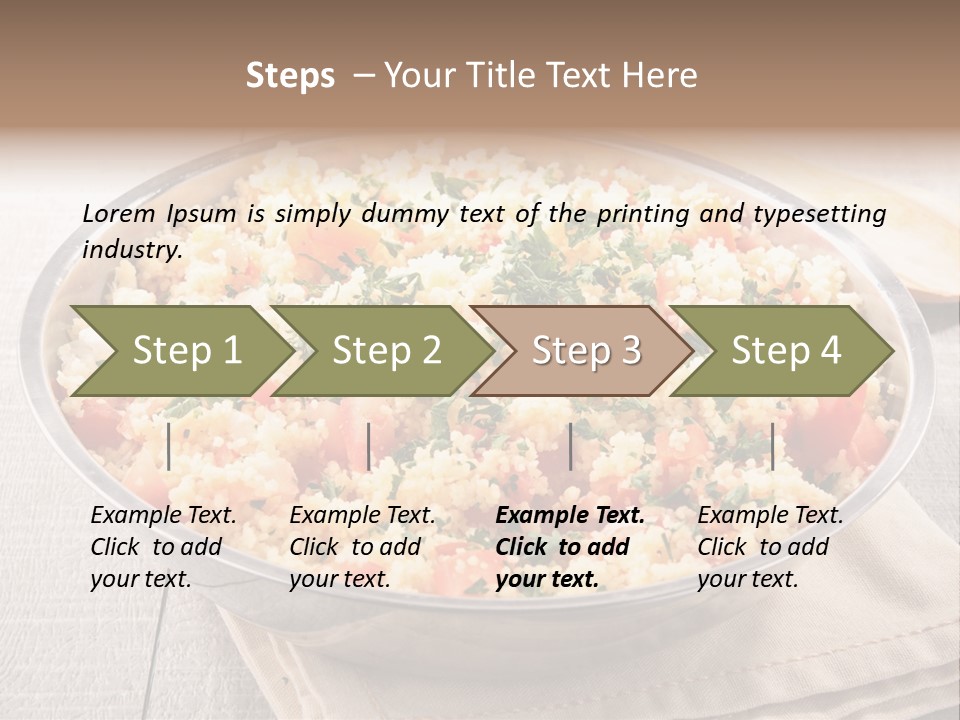 A Dish Of Rice With Tomatoes And Parsley PowerPoint Template