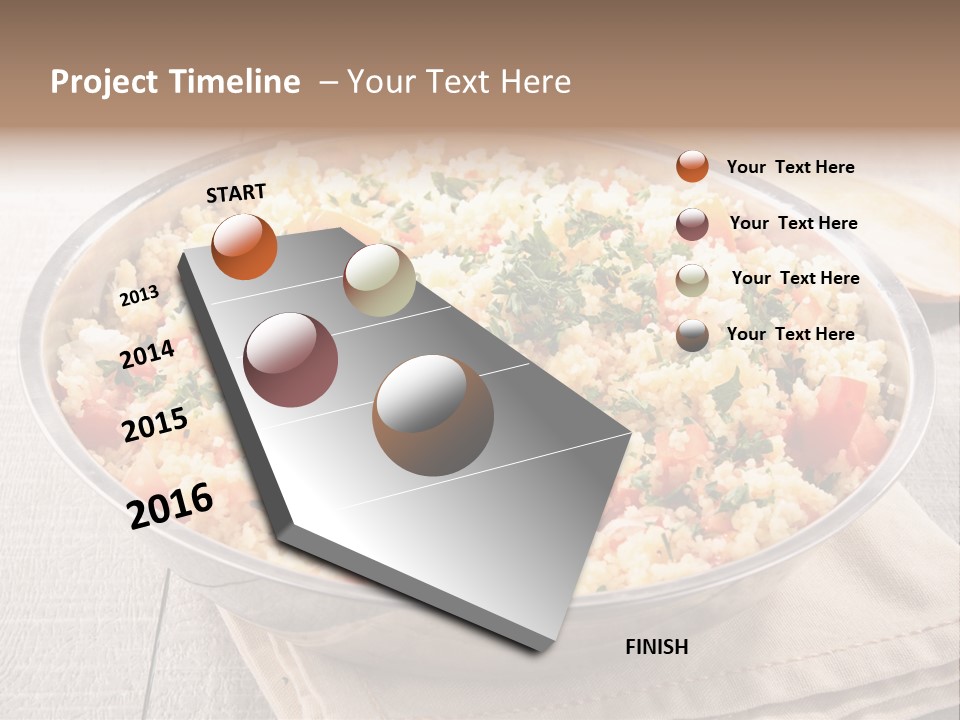 A Dish Of Rice With Tomatoes And Parsley PowerPoint Template