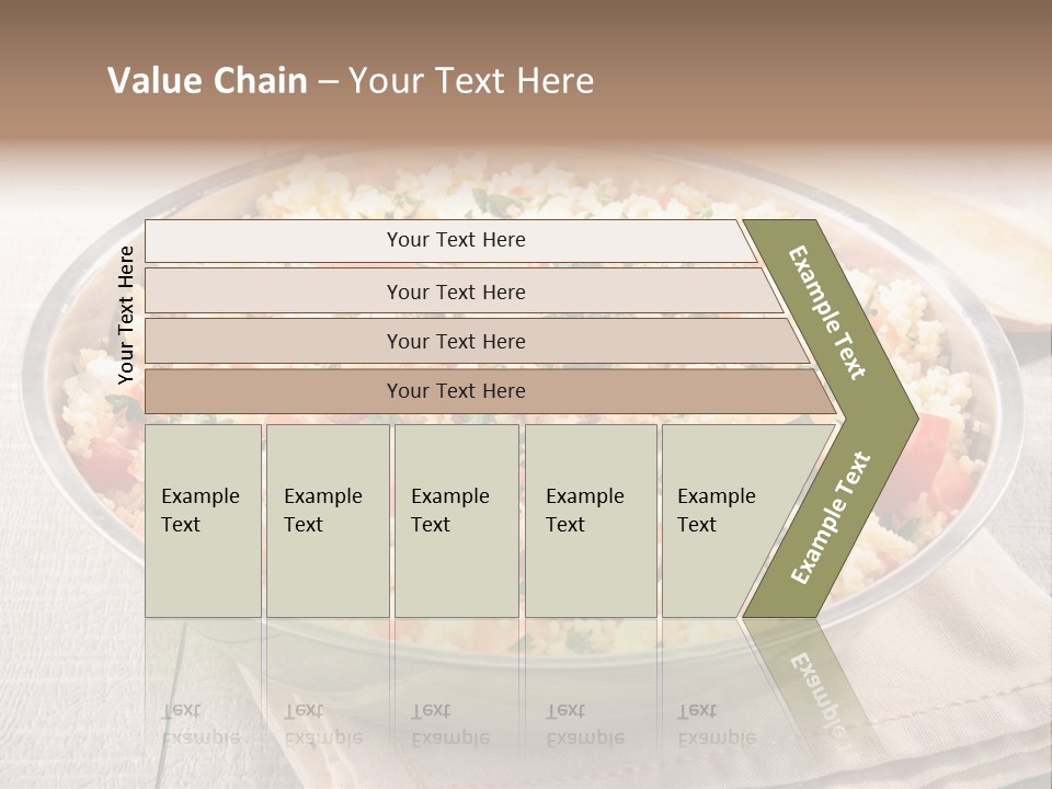 A Dish Of Rice With Tomatoes And Parsley PowerPoint Template