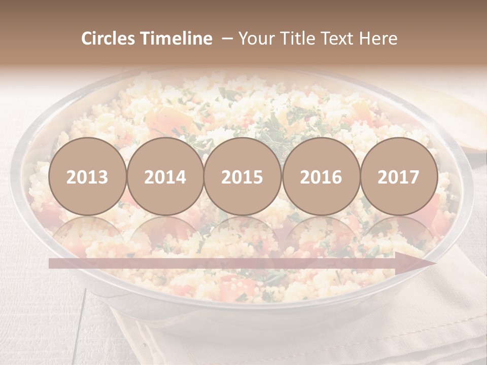 A Dish Of Rice With Tomatoes And Parsley PowerPoint Template