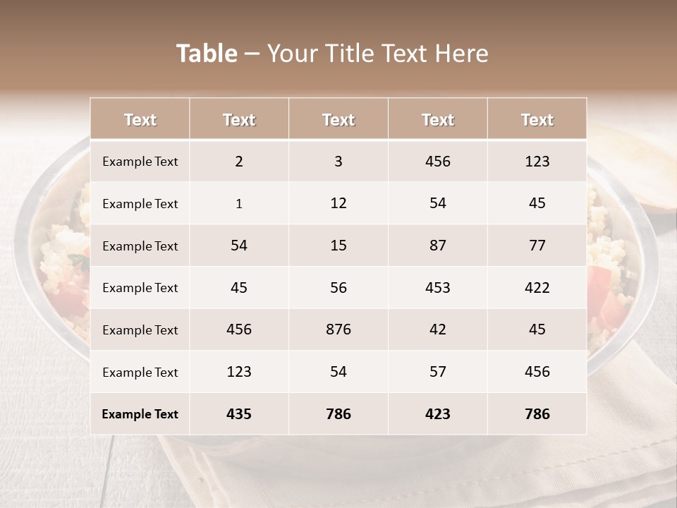 A Dish Of Rice With Tomatoes And Parsley PowerPoint Template