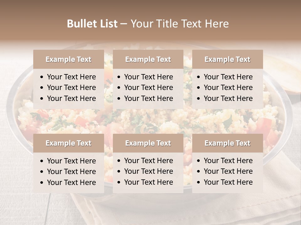 A Dish Of Rice With Tomatoes And Parsley PowerPoint Template