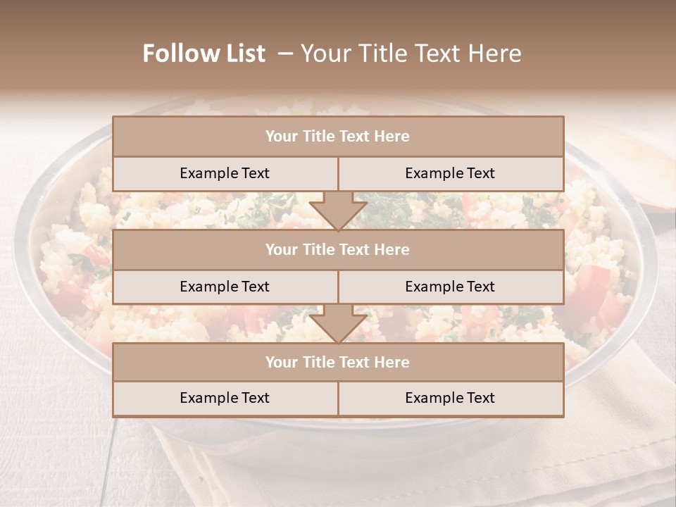 A Dish Of Rice With Tomatoes And Parsley PowerPoint Template